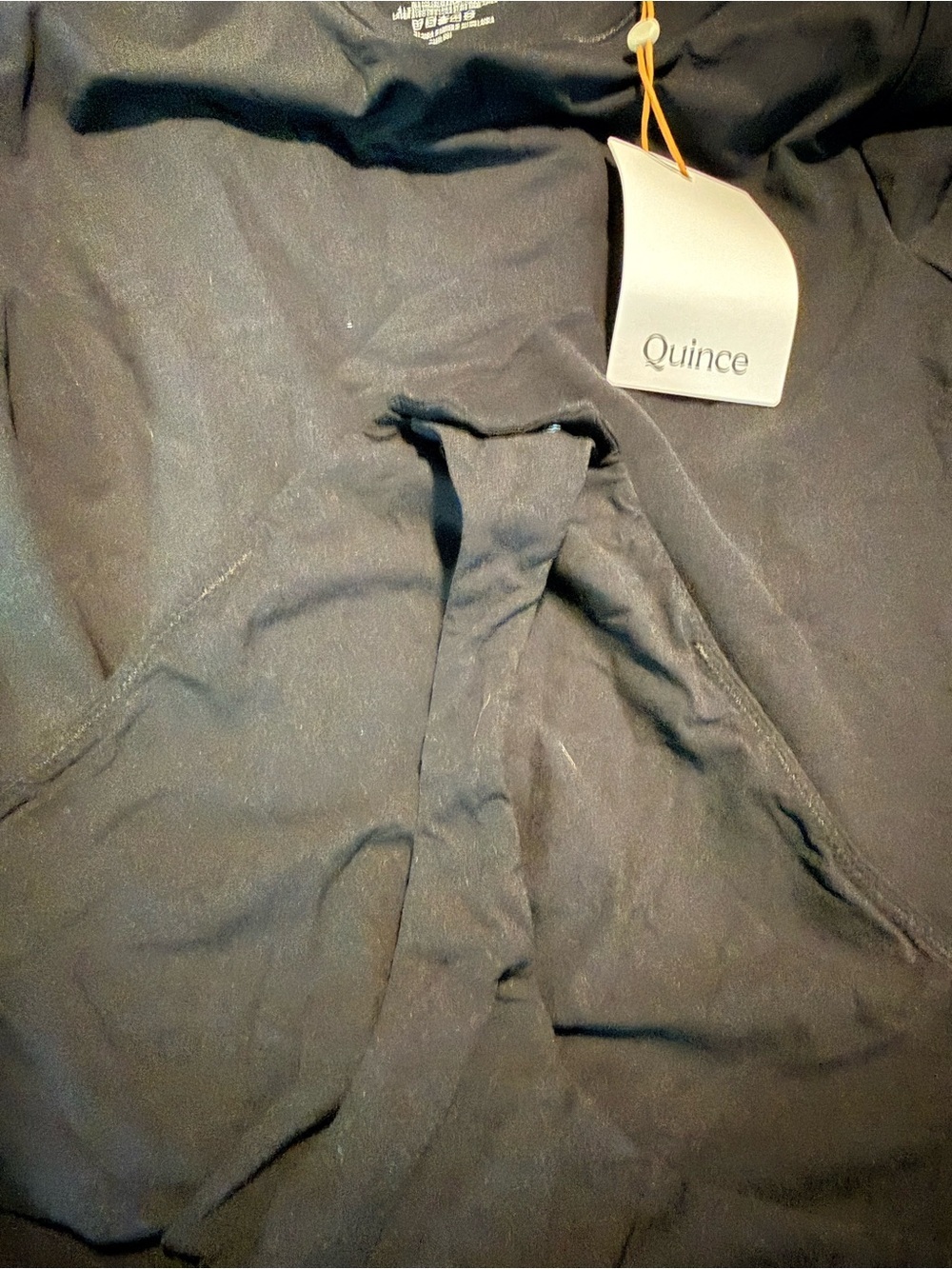 Quince Second Skin T-Shirt Bodysuit Black sz Medium - Picture 6 of 6